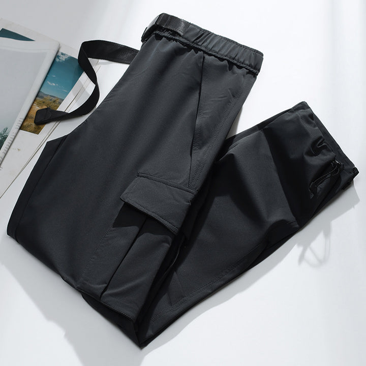 Herren Cargo-Jogginghose mit elastischem Bund, Kordelzug, verstellbarem Beinabschluss und aufgesetzten Taschen Drune