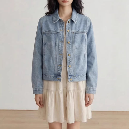 Damen Denimjacke mit Knopfleiste Drune