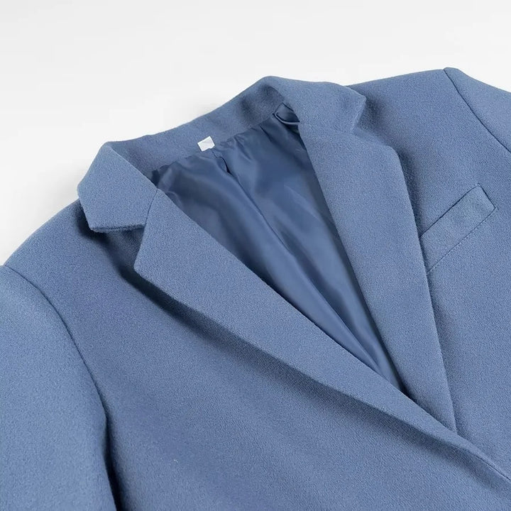 Damen Oversize-Blazer mit langen Fransen und Ziernähten Drune