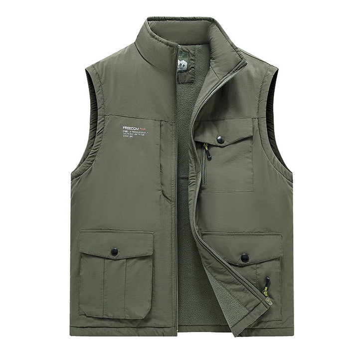 Herren Leichte Outdoor-Weste mit hochschließendem Kragen und praktischen Taschen Drune