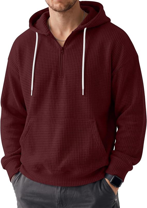 Herren Bequemer Kapuzenpullover mit Reißverschluss Drune