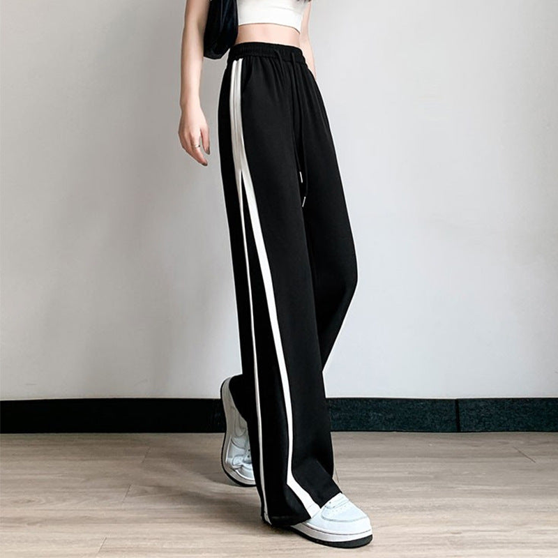 Damen Bequeme Sporthose mit seitlichen Streifen Drune