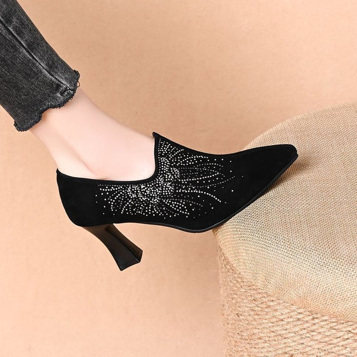 Damen Elegante Stiefeletten mit Glitzerverzierungen Drune