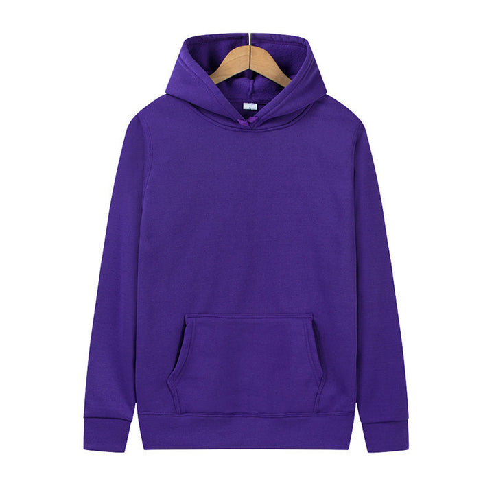Unisex minimalistischer Kapuzenpullover ohne Reißverschluss mit innen angerautem French-Terry und integrierter Kängurutasche Drune