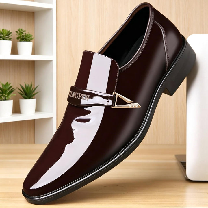 Herren Elegante Schnürschuhe mit Hochglanz Drune