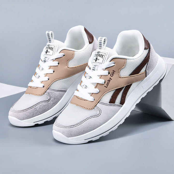 Damen Retro-Sneaker mit Mesh- und Veloursleder-Details Drune