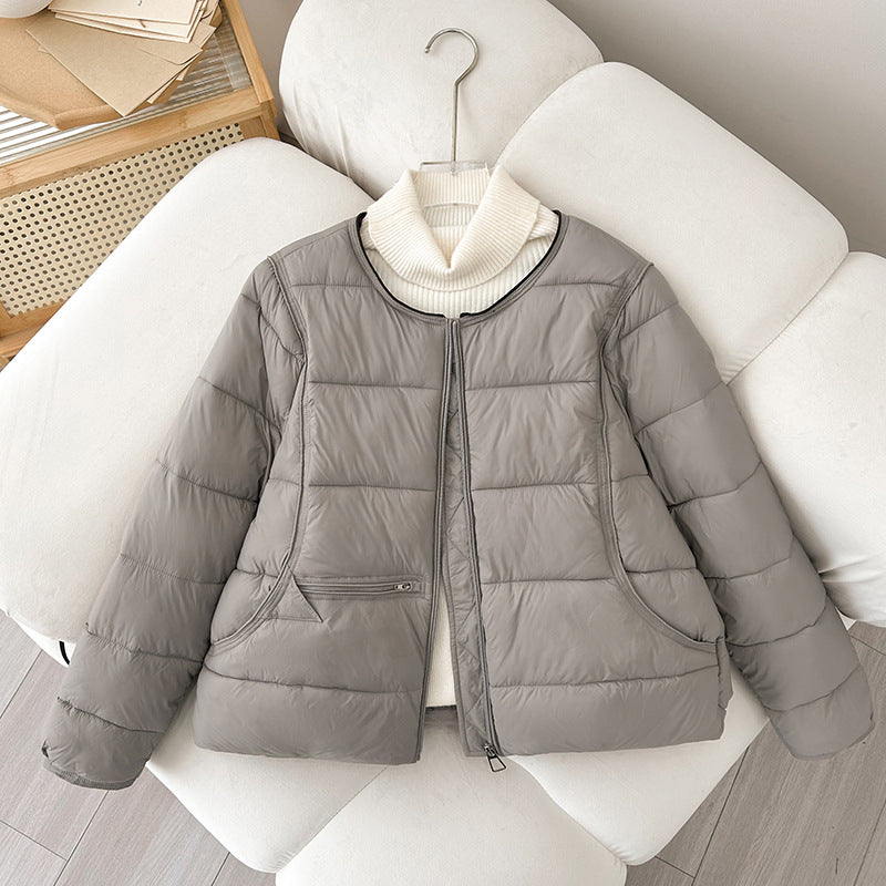 Damen Bequeme gesteppte Freizeitjacke mit hochschließendem Kragen und seitlichen Taschen Drune