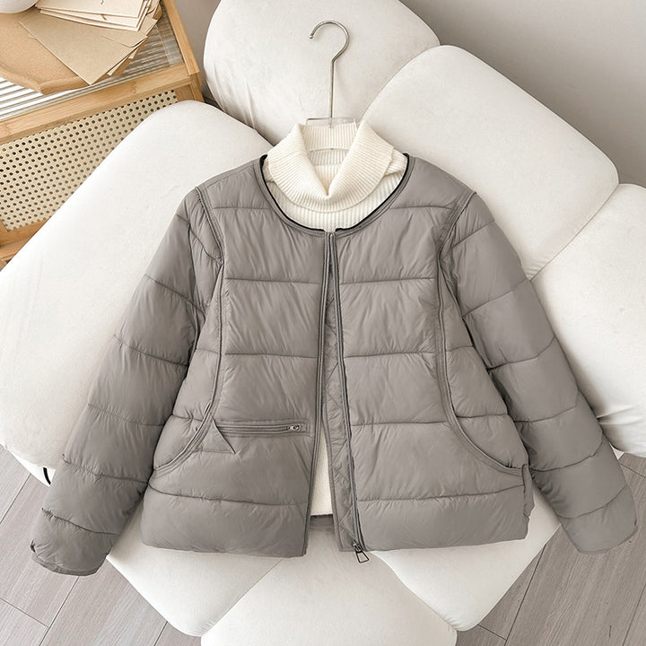 Damen Bequeme gesteppte Freizeitjacke mit hochschließendem Kragen und seitlichen Taschen Drune
