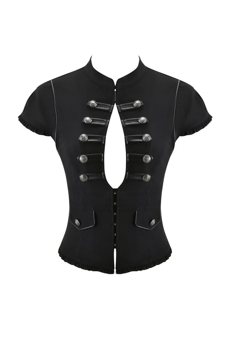 Damen Elegantes Blazer-Oberteil mit asymmetrischem Ausschnitt Drune