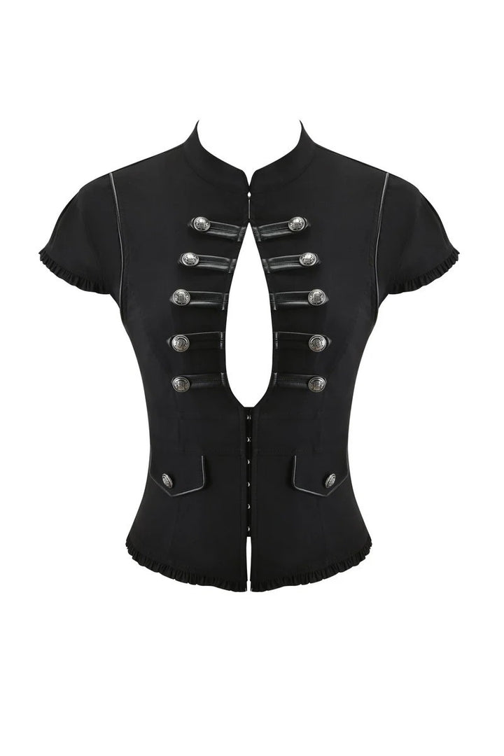 Damen Elegantes Blazer-Oberteil mit asymmetrischem Ausschnitt Drune