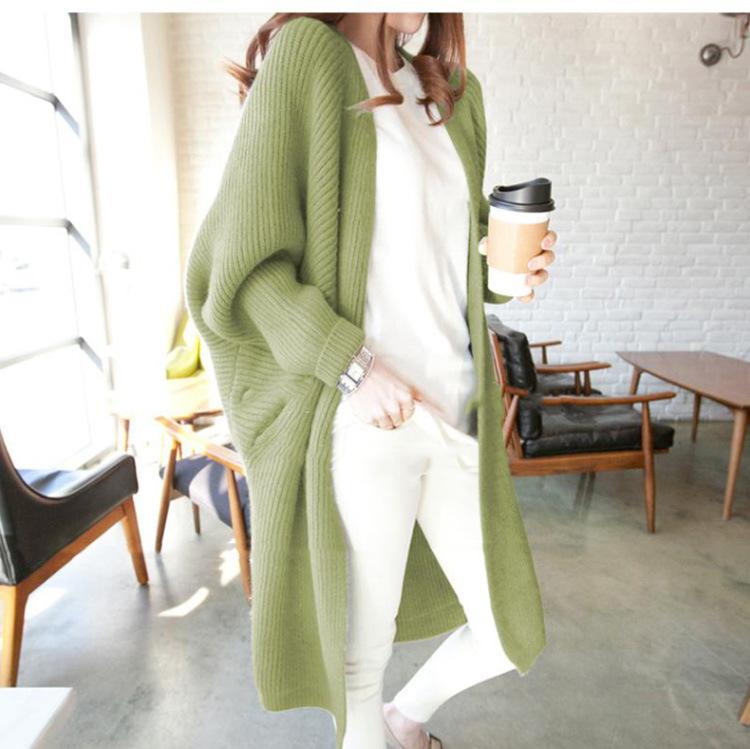 Damen Offene-Front Langstrick-Cardigan Drune