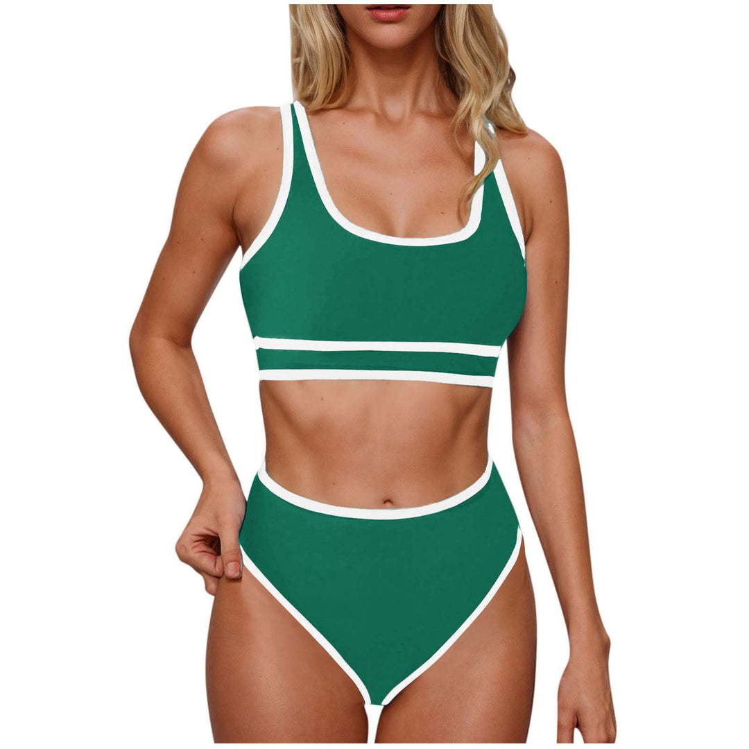 Damen Sportliches Hochtailliertes Bikini-Set Drune