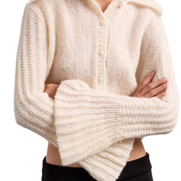 Damen Strickjacke mit weiten Ärmeln und strukturiertem Muster Drune