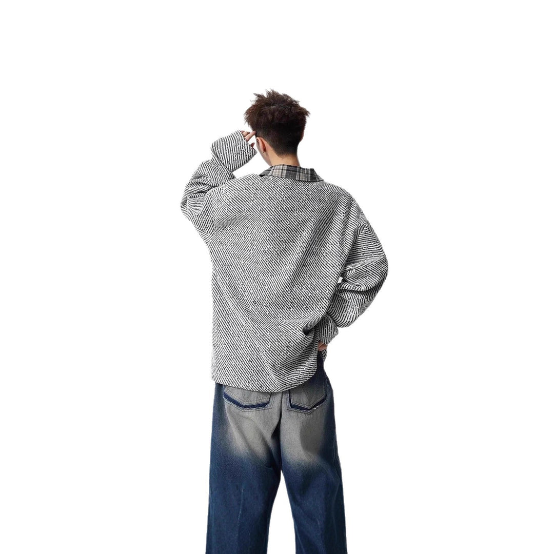 Damen Lässiger Oversize-Hemd-Pullover Drune