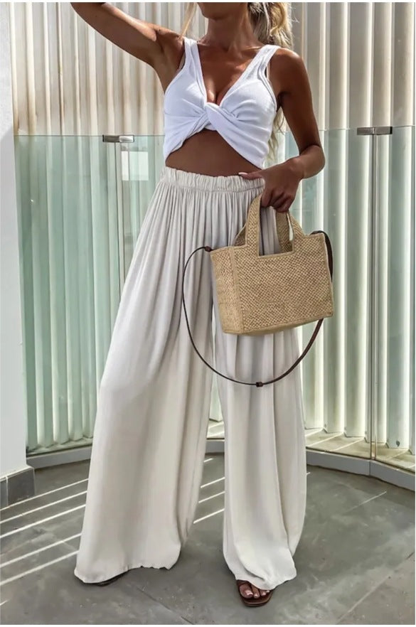 Damen Elegante und luftige Palazzo-Hose Drune