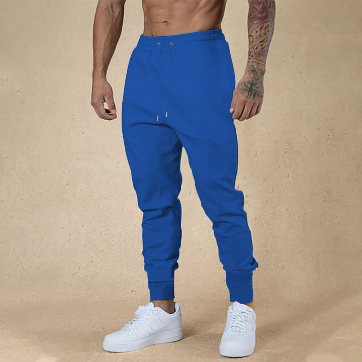 Herren nan athletische Frottee-Jogginghose mit hohem Bund Kordelzug und schmal zulaufenden Rippbündchen Drune