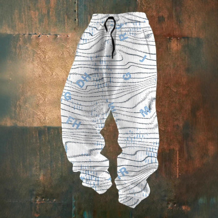 Damen Bequeme Freizeithose mit kreativem Druck Drune