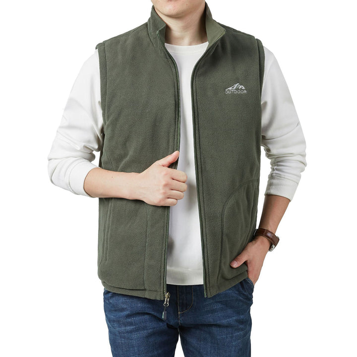 Herren Fleece-Weste mit hohem Kragen Drune
