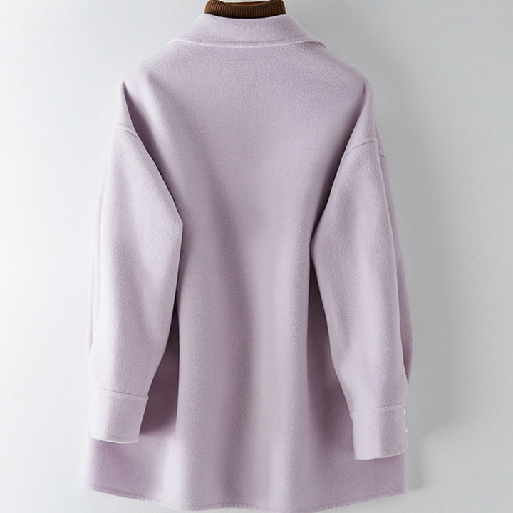 Damen Moderner Oversized Blazer mit Dekorativen Knöpfen Drune