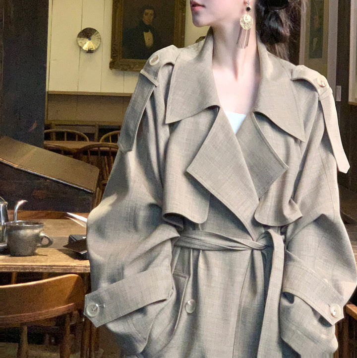 Damen Elegante und lässige Übergangsjacke mit kontrastierenden Ärmeln Drune