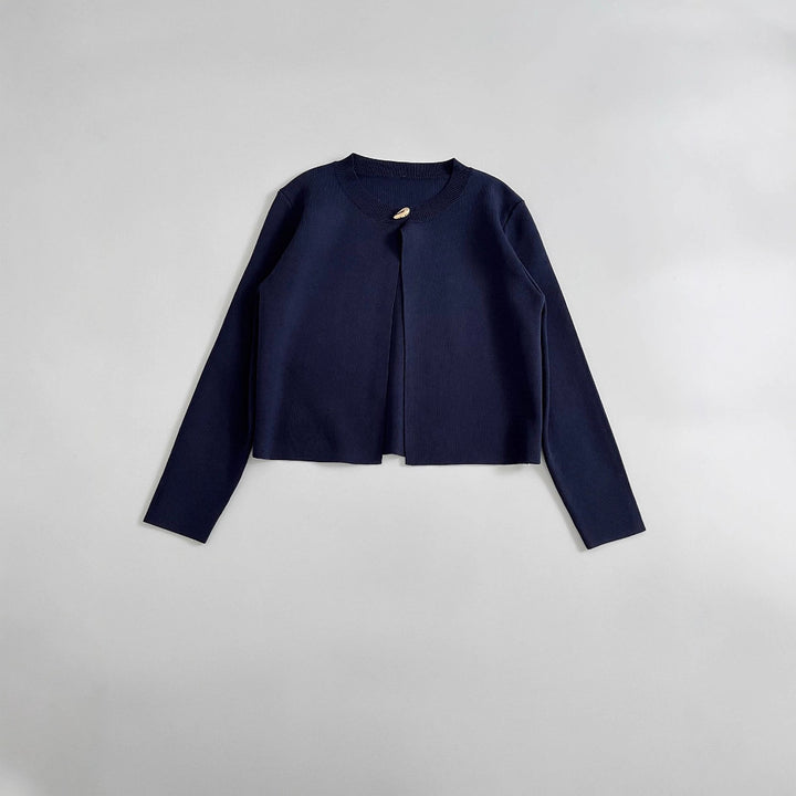 Damen elegante Strickjacke mit dekorativer Knopfdetails Drune