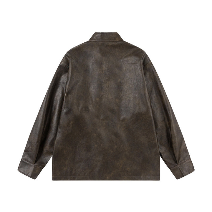 Unisex Asiatisch inspiriertes Oversize-Jackett mit Mandarinkragen und Knotenverschlüssen Drune