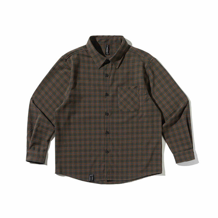 Herren Karierte Hemdjacke aus schwerem Twill mit Brustpattentasche und gerundetem Saum Drune