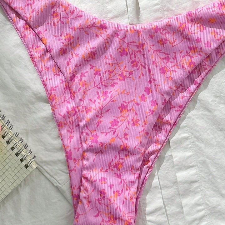 Damen Bügel-Bikini mit blühendem Design Drune
