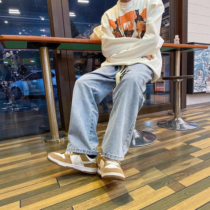 Herren Komfortable und modische Baggy-Jeans Drune
