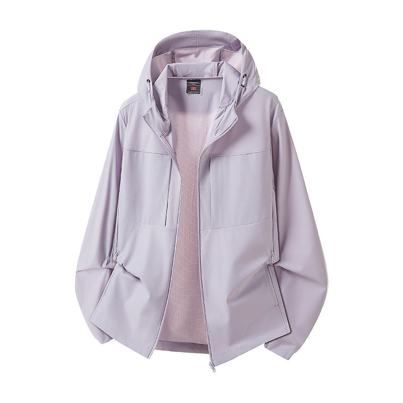 Damen Wetterfeste Outdoorjacke mit Kapuze Drune