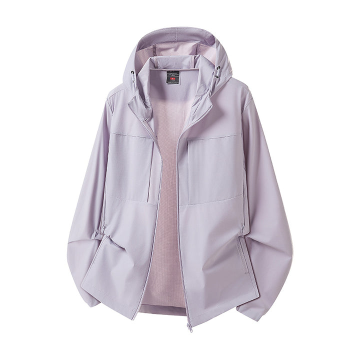 Damen Wetterfeste Outdoorjacke mit Kapuze Drune