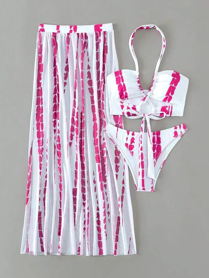 Damen Bikini-Set mit elegantem Maxirock und femininem Oberteil Drune