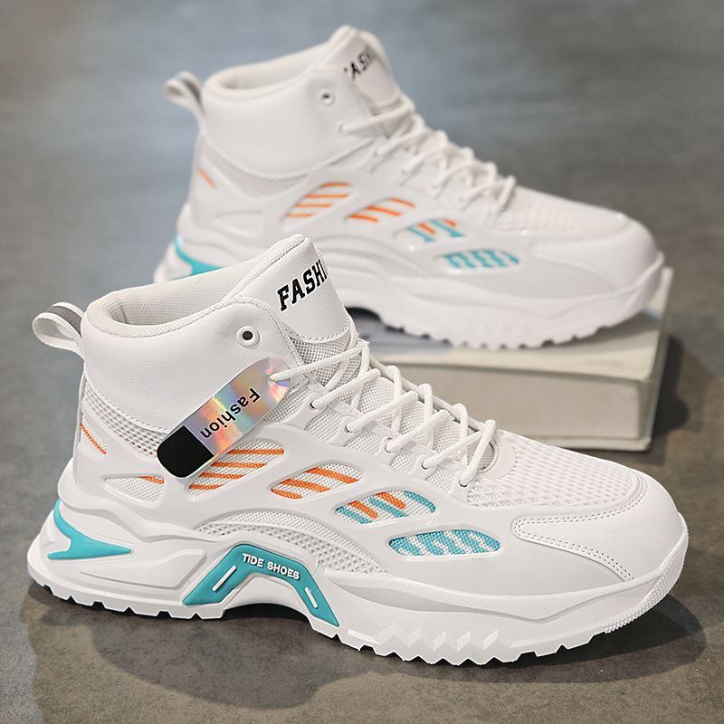 Damen Sportliche High-Top Sneakers mit atmungsaktiven Netzoberflächen und gepolsterter Sohle Drune