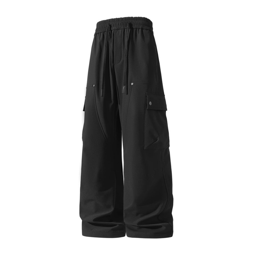 Damen Weite Cargo-Shorts mit elastischem Tunnelzugbund und Multifachtaschen Drune