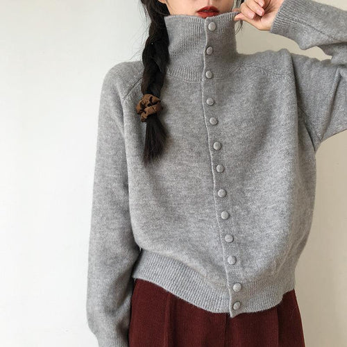 Damen Knopf-Cardigan mit modernem Schnitt und feiner Textur Drune