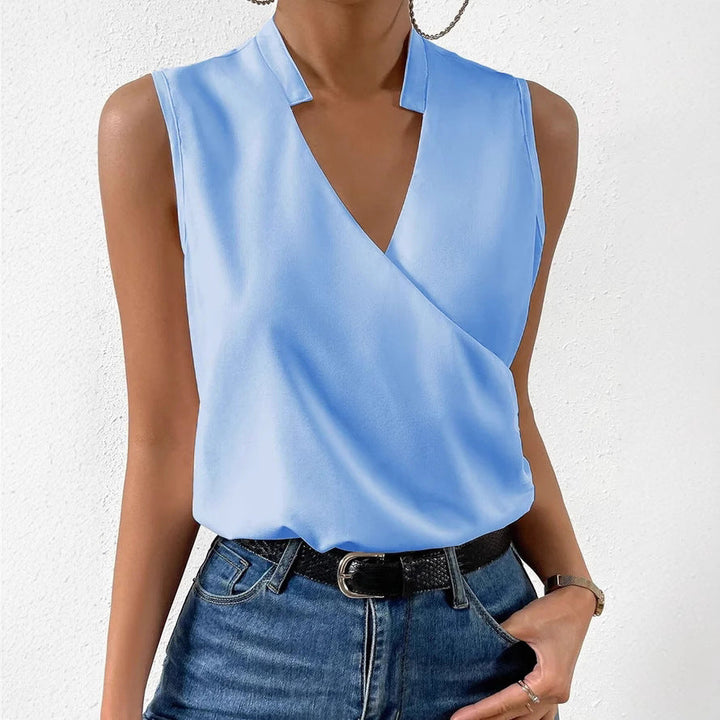 Damen Wickeloberteil mit elegantem V-Ausschnitt Drune