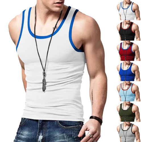 Herren sportliches Tanktop mit Kontraststreifen Drune