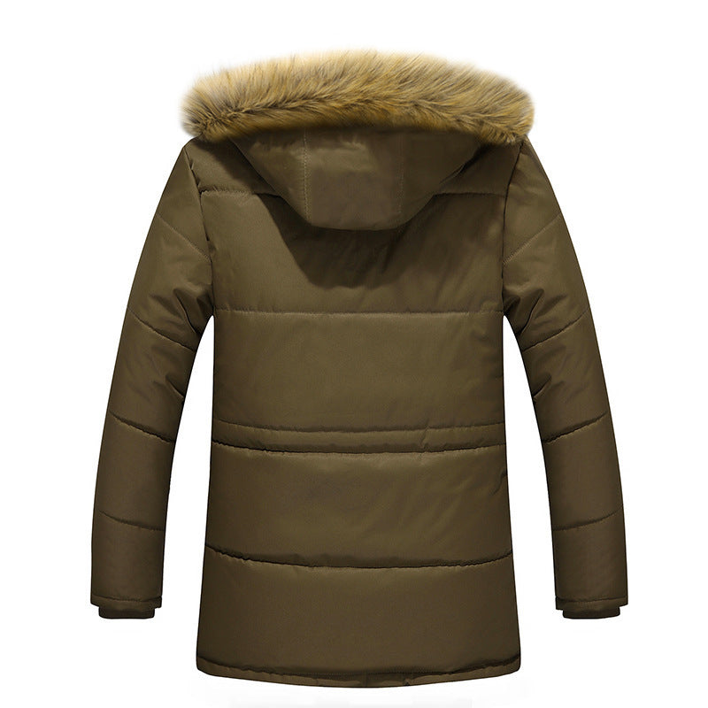 Herren Thermo-Fieldparka mit gesteppter Außenlage, Teddyplüsch-Innenfutter und abnehmbarer Kunstfellkapuze Drune