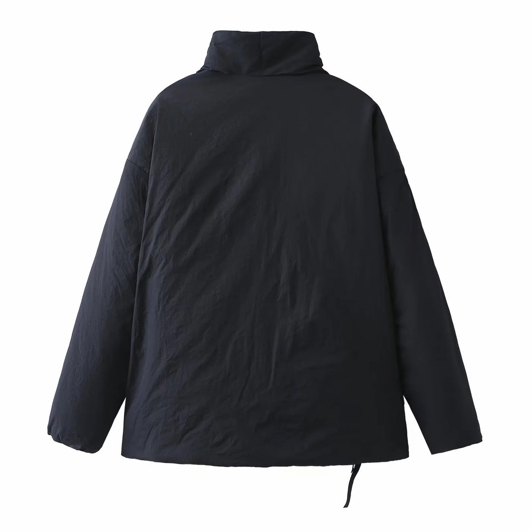 Damen nan taillierte Wickeljacke mit Schalkragen, Bindegürtel und kastigen Ärmeln Drune
