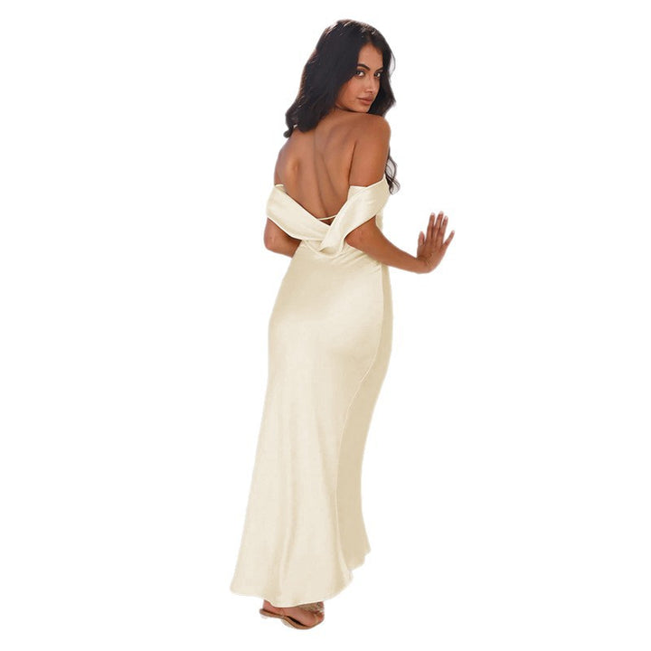 Damen Elegantes Maxikleid mit transparenten Details Drune