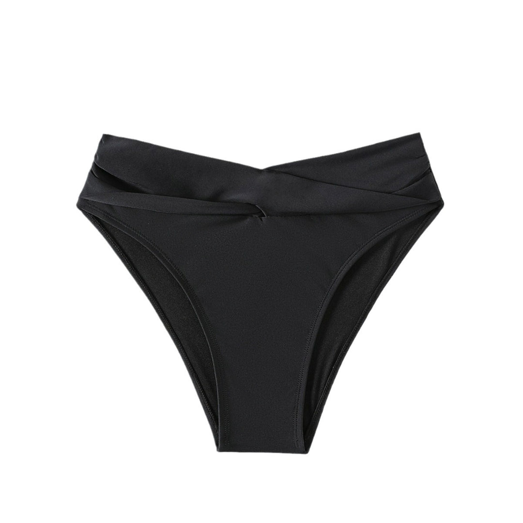 Damen Hochtaillierte Badehose mit eleganter Raffung Drune