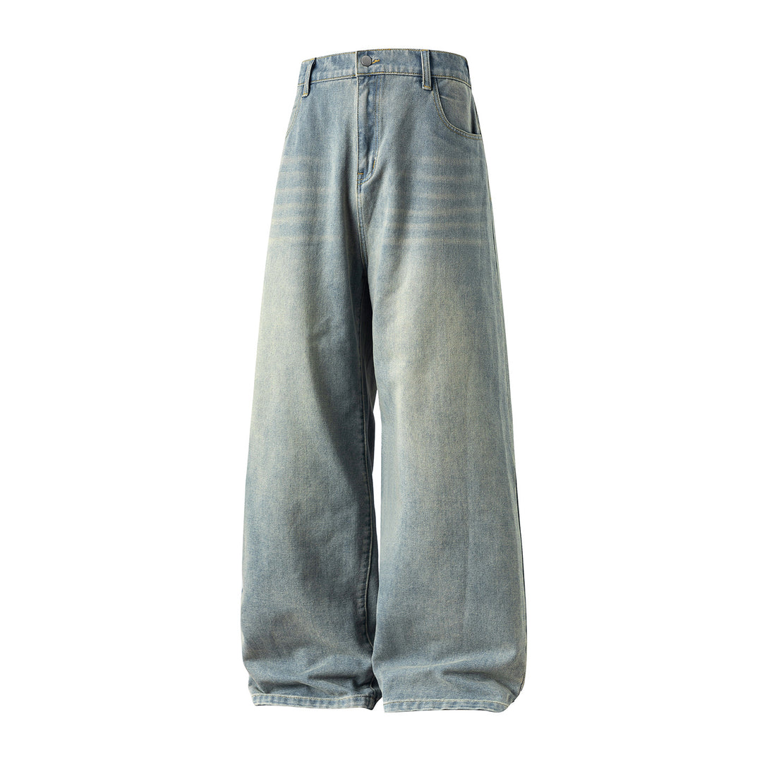 Damen Hochgeschnittene Ultraweite Denim-Hose im Palazzo-Ballon-Schnitt Drune