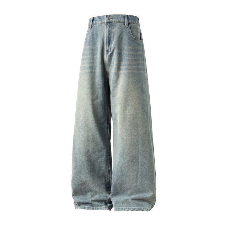 Damen Hochgeschnittene Ultraweite Denim-Hose im Palazzo-Ballon-Schnitt Drune