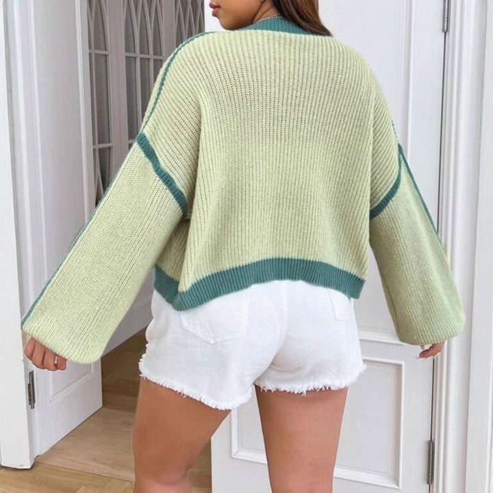 Damen Grobstrickjacke mit weit geschnittenen Ärmeln und auffälligem Design Drune