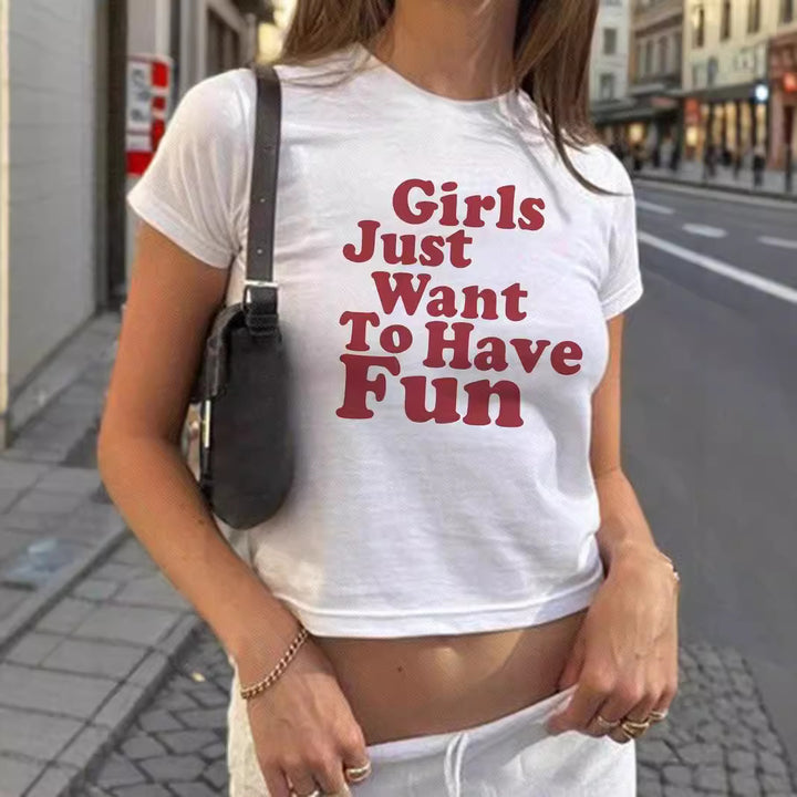 Damen Kurzarm T-Shirt mit auffälligem Motorrad-Design Drune