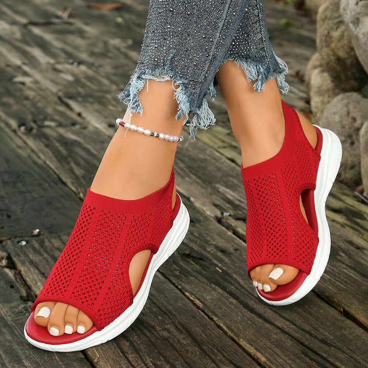 Damen atmungsaktive Badeschuhe mit rutschfester Sohle und elastischem Knöchelansatz Drune