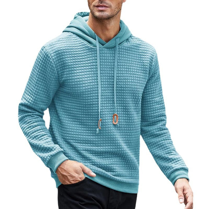 Herren Gepolsterter Steppmuster-Hoodie mit Kapuze und Kordelzug Drune
