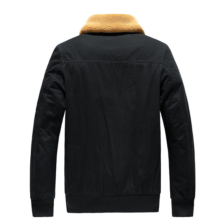 Herren Pilotenblouson mit Sherpa-Futter und Umlegekragen Drune