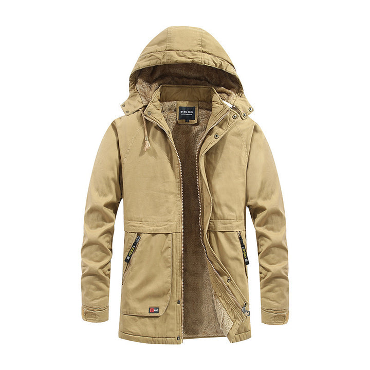Herren Urbaner Fieldparka mit durchgehendem Teddyfleece‑Futter und Mehrfachtaschen Drune