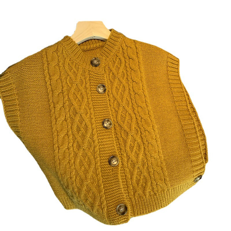 Damen Strickweste mit Zopfmuster Drune